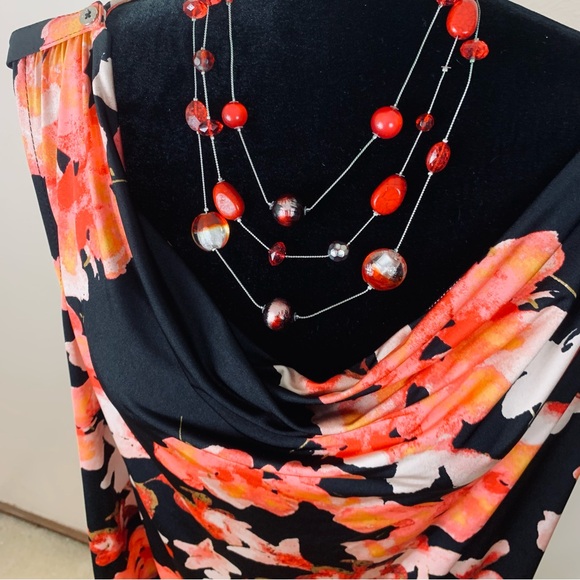 Floral Plus Size Sleeveless Dress - Picture 15 of 16